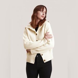 Gentle Herd NWT Ivory  Knit 100% Wool Cardigan